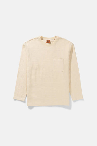 Vintage Waffle Ls Tee - Natural