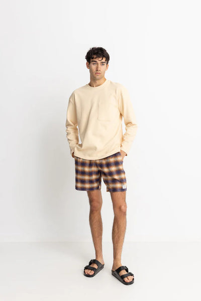 Vintage Waffle Ls Tee - Natural