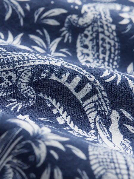 Bungalow Trunk - Navy Crocodile