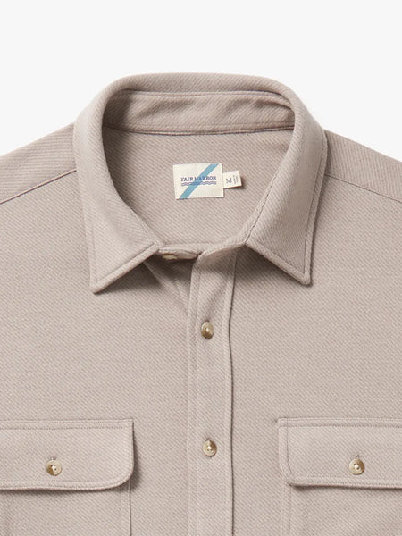 The Dunewood Ultra-Stretch Flannel - Coffee Heather Twill
