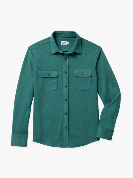The Dunewood Ultra-Stretch Flannel - Hunter Green Twill