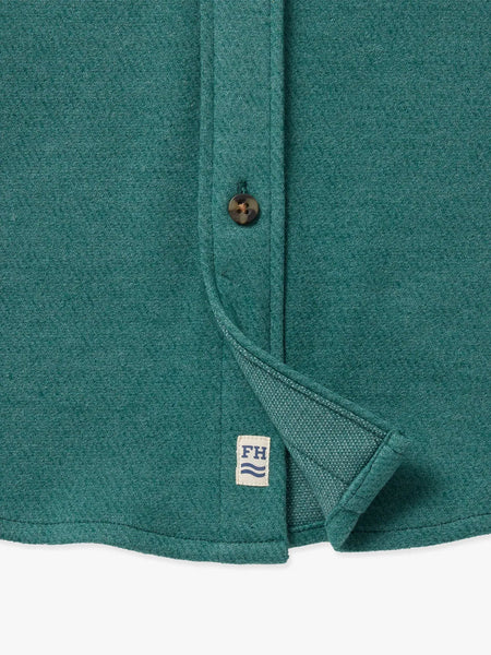 The Dunewood Ultra-Stretch Flannel - Hunter Green Twill