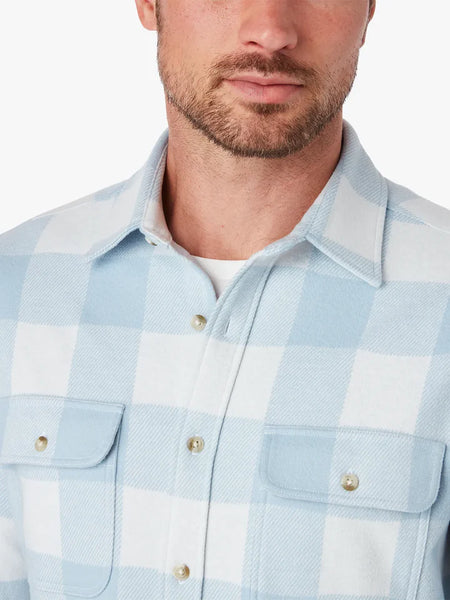 The Dunewood Ultra-Stretch Flannel - Light Blue Buffalo Check