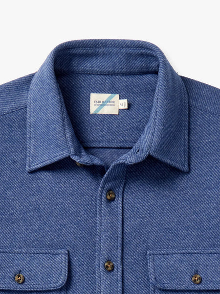 The Dunewood Ultra-Stretch Flannel - Navy Twill