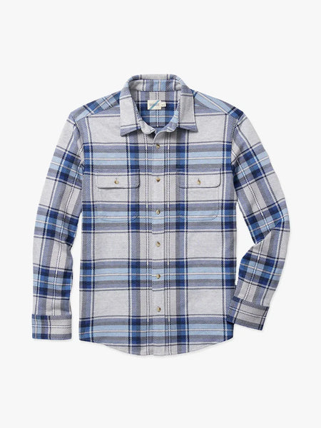 The Dunewood Ultra-Stretch Flannel - Big Surf Blue Plaid