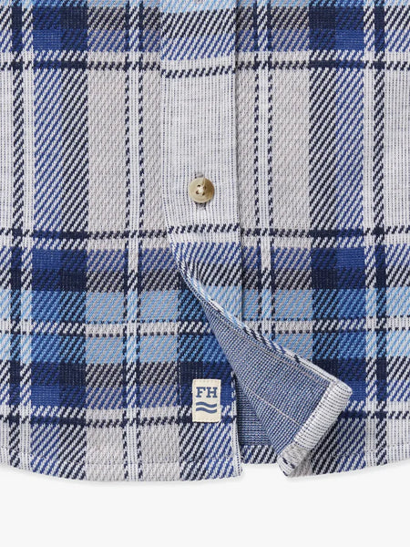 The Dunewood Ultra-Stretch Flannel - Big Surf Blue Plaid