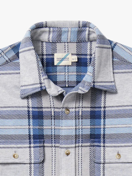 The Dunewood Ultra-Stretch Flannel - Big Surf Blue Plaid