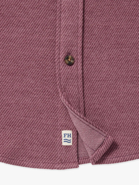 The Dunewood Ultra-Stretch Flannel - Burgundy Twill