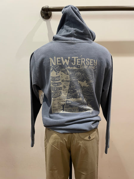 Grog's NJ Map Hoodie - Blue