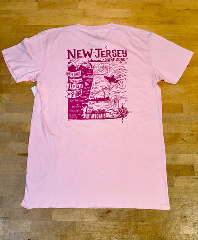 Grog's Kids NJ Map Tee - Light Pink
