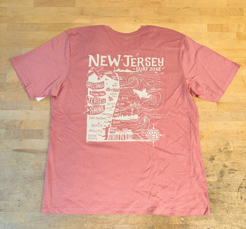 Grog's Kids NJ Map Tee - Dusty Rose