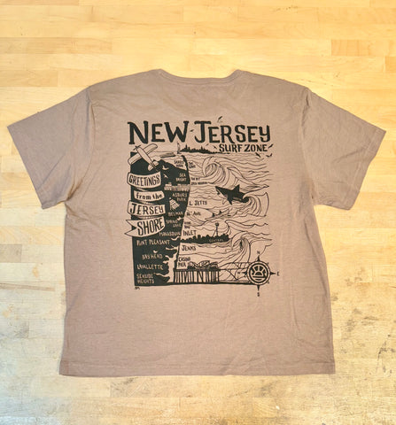 Grog's Kids NJ Map Tee - Brown