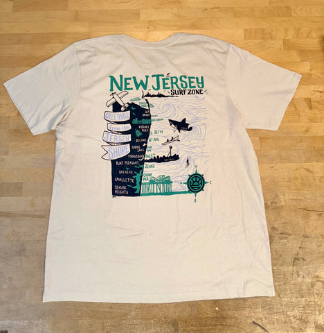 Grog's Kids NJ Map Tee - Bone