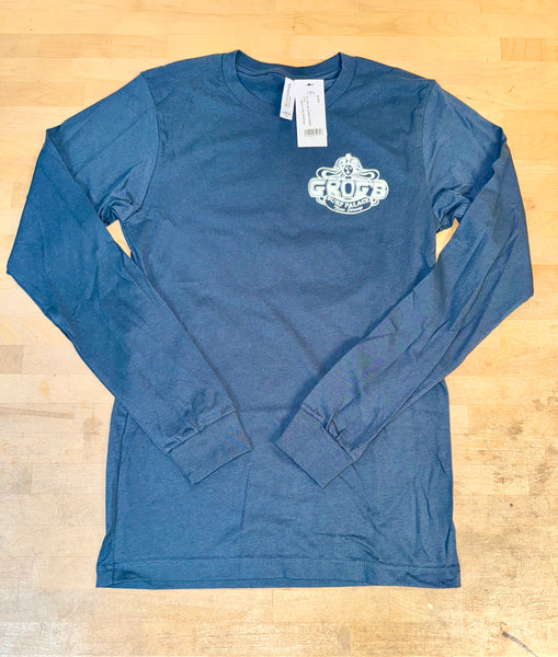 Grog's Surfer Logo Long Sleeve Tee - Navy