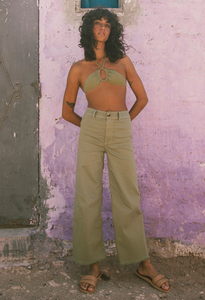 Free Fall High-Waist Pants - Green Eyes