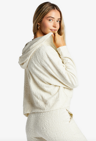 Beach Breeze Zip-Up Hoodie - Antique White