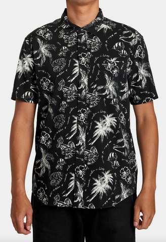 Tropic Winds Short Sleeve Shirt - Black