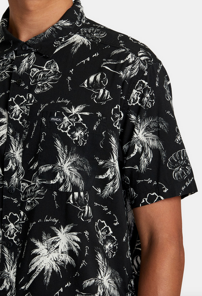 Tropic Winds Short Sleeve Shirt - Black