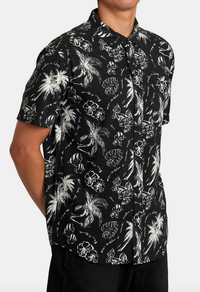 Tropic Winds Short Sleeve Shirt - Black