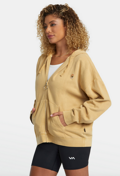 Fungi Zip-Up Hoodie - Straw