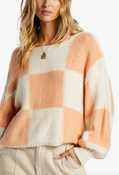 Check Please Sweater  - Light Melon