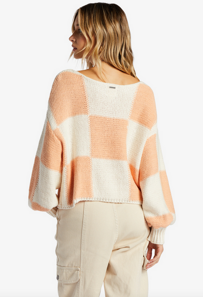 Check Please Sweater  - Light Melon