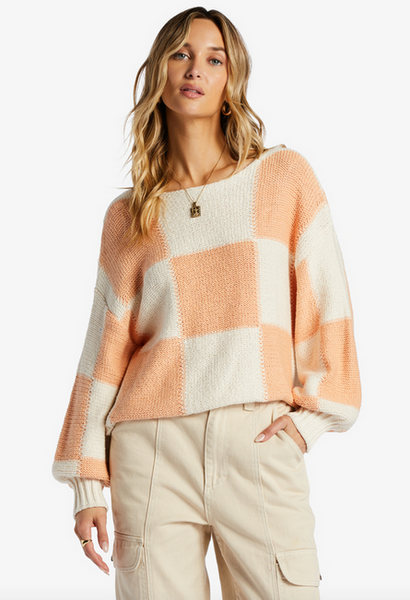 Check Please Sweater  - Light Melon