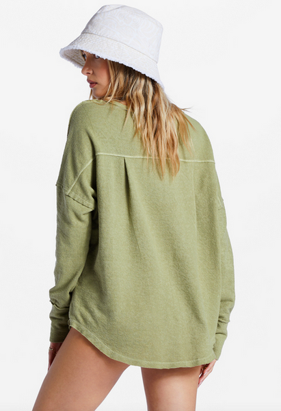 New Anyday Henley Top - Avocado