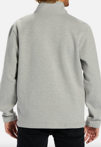 Re-Issue Mock Neck Half-Zip Sweatshirt - Light Grey Heather