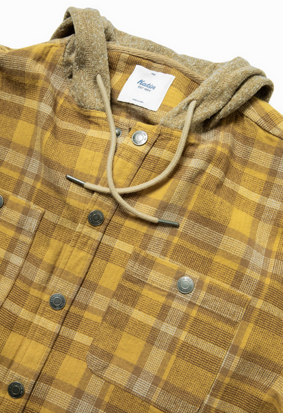Harold Hooded Flannel - Khaki