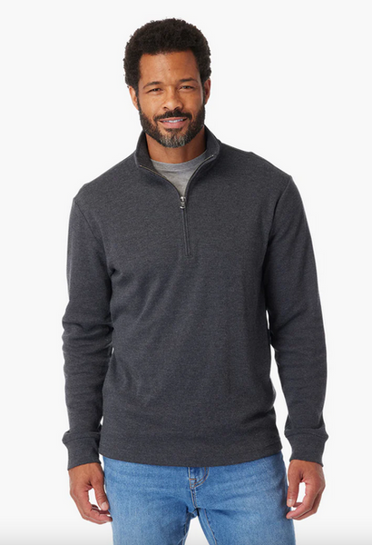 The Seawool Larchmont Quarter-Zip - Charcoal