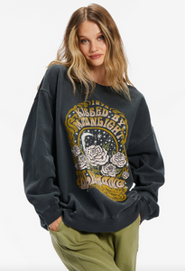 Ride In Oversized Crewneck Sweatshirt - Black Sands 2