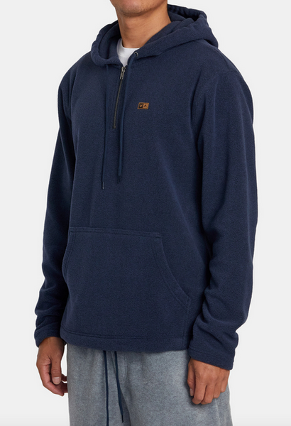 Yukon Quarter Zip Pullover Hoodie - Blue Heather