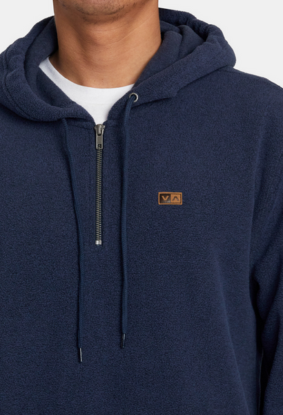 Yukon Quarter Zip Pullover Hoodie - Blue Heather