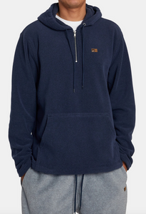 Yukon Quarter Zip Pullover Hoodie - Blue Heather