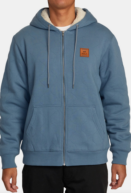 Arrow Zip-Up Hoodie - Industrial Blue