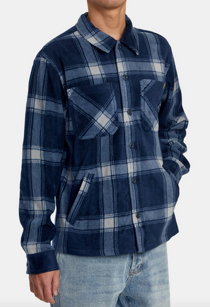 Yukon Hi Pile Fleece Shirt Jacket - Moody Blue