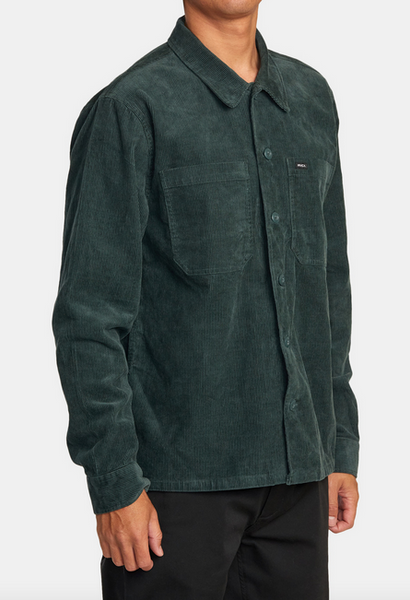 Americana Corduroy Overshirt - Hunter Green