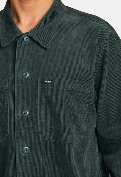 Americana Corduroy Overshirt - Hunter Green