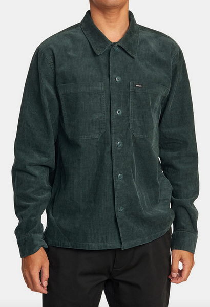 Americana Corduroy Overshirt - Hunter Green