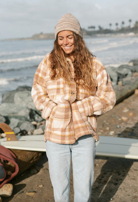Fairbanks Button-Up Teddy Bear Jacket - Boulder