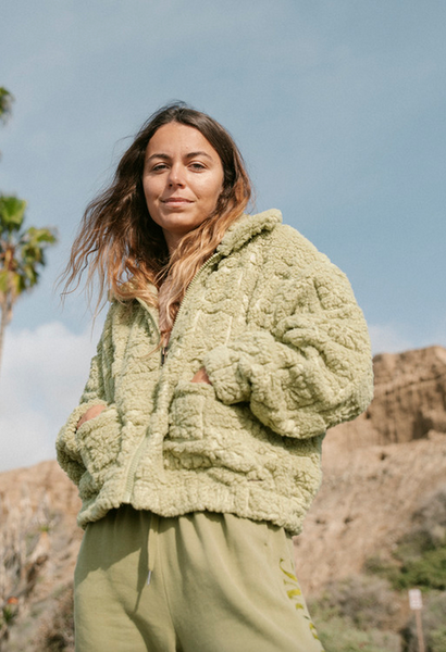 Cozy All Day Crew Neck Sweatshirt - Avocado