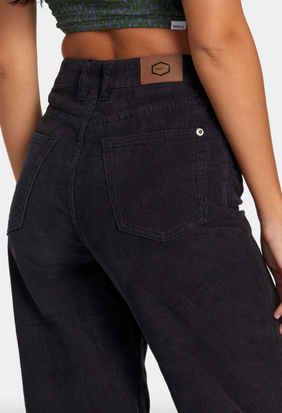 Coco Corduroy Wide Leg Pants - Rvca Black