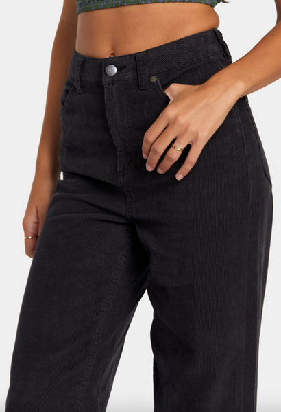 Coco Corduroy Wide Leg Pants - Rvca Black