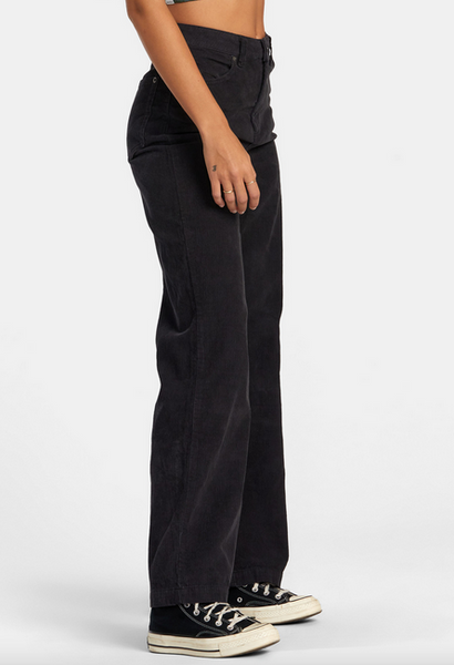 Coco Corduroy Wide Leg Pants - Rvca Black