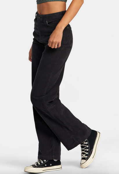Coco Corduroy Wide Leg Pants - Rvca Black