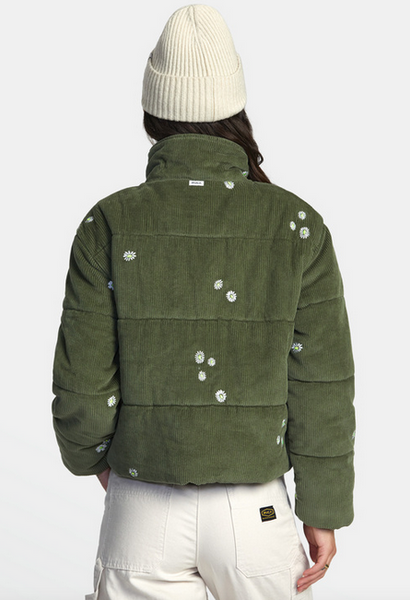 Eezeh Embroidered Puffer Jacket - Leaf