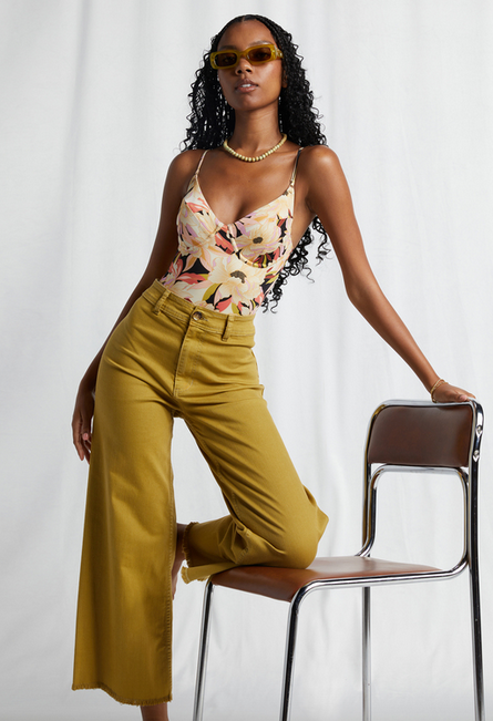Free Fall High-Waist Pants - Kiwi