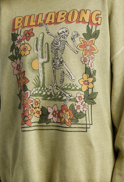 Ride In Oversized Crewneck Sweatshirt - Avocado