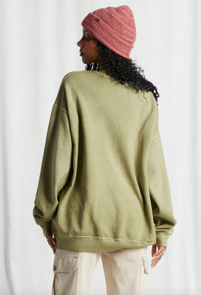 Ride In Oversized Crewneck Sweatshirt - Avocado